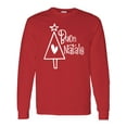 thumbnail image 1 of Inktastic Buon Natale Christmas Tree with Heart and Star Long Sleeve T-Shirt, 1 of 5