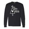 thumbnail image 1 of Inktastic Buon Natale Christmas Tree with Heart and Star Long Sleeve T-Shirt, 1 of 5