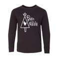 thumbnail image 1 of Inktastic Buon Natale Christmas Tree with Heart and Star Long Sleeve Youth T-Shirt, 1 of 5
