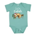 thumbnail image 1 of Inktastic Buon Natale Cute Christmas Sloth in Santa Hat with Lights Boys or Girls Baby Bodysuit, 1 of 5
