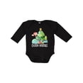 thumbnail image 1 of Inktastic Buon Natale Cute Santa and Christmas Tree Boys or Girls Long Sleeve Baby Bodysuit, 1 of 5