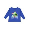 thumbnail image 1 of Inktastic Buon Natale Cute Santa and Christmas Tree Boys or Girls Long Sleeve Toddler T-Shirt, 1 of 5