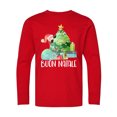 thumbnail image 1 of Inktastic Buon Natale Cute Santa and Christmas Tree Long Sleeve Youth T-Shirt, 1 of 5