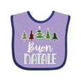 thumbnail image 1 of Inktastic Buon Natale Festive Christmas Trees Boys or Girls Baby Bib, 1 of 4