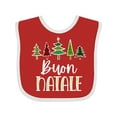 thumbnail image 1 of Inktastic Buon Natale Festive Christmas Trees Boys or Girls Baby Bib, 1 of 4