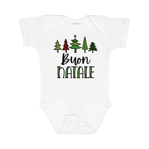 Inktastic Buon Natale Festive Christmas Trees Boys or Girls Baby Bodysuit