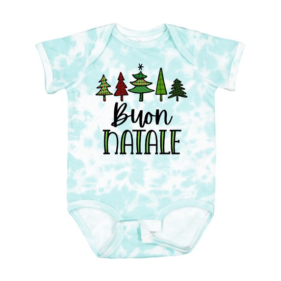 Inktastic Buon Natale Festive Christmas Trees Boys or Girls Baby Bodysuit