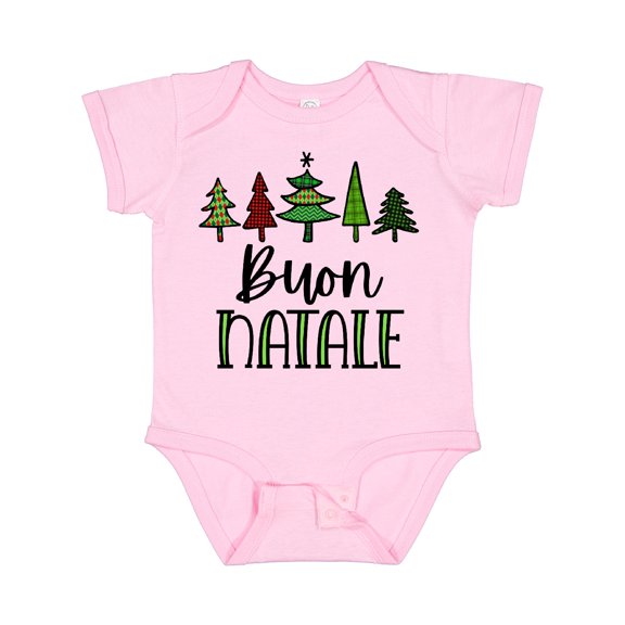 Inktastic Buon Natale Festive Christmas Trees Boys or Girls Baby Bodysuit