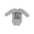thumbnail image 1 of Inktastic Buon Natale Festive Christmas Trees Boys or Girls Long Sleeve Baby Bodysuit, 1 of 5