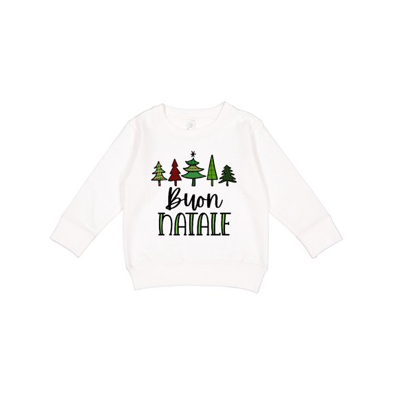 Inktastic Buon Natale Festive Christmas Trees Toddler Sweatshirt
