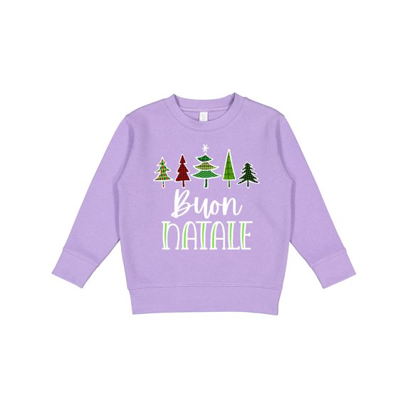 Inktastic Buon Natale Festive Christmas Trees Toddler Sweatshirt