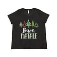 thumbnail image 1 of Inktastic Buon Natale Festive Christmas Trees Women's Plus Size T-Shirt, 1 of 5