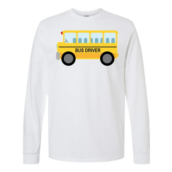 Inktastic Bus Driver School Bus Long Sleeve T-Shirt