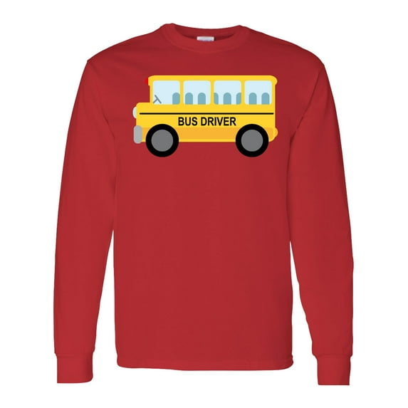 Inktastic Bus Driver School Bus Long Sleeve T-Shirt