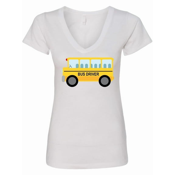 Inktastic Bus Driver School Bus Women's V-Neck T-Shirt