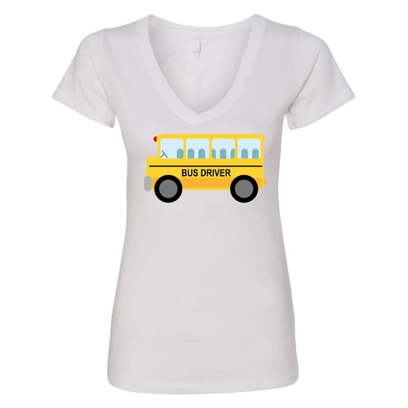 Inktastic Bus Driver School Bus Women's V-Neck T-Shirt