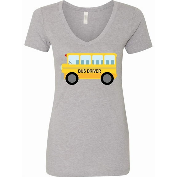Inktastic Bus Driver School Bus Women's V-Neck T-Shirt