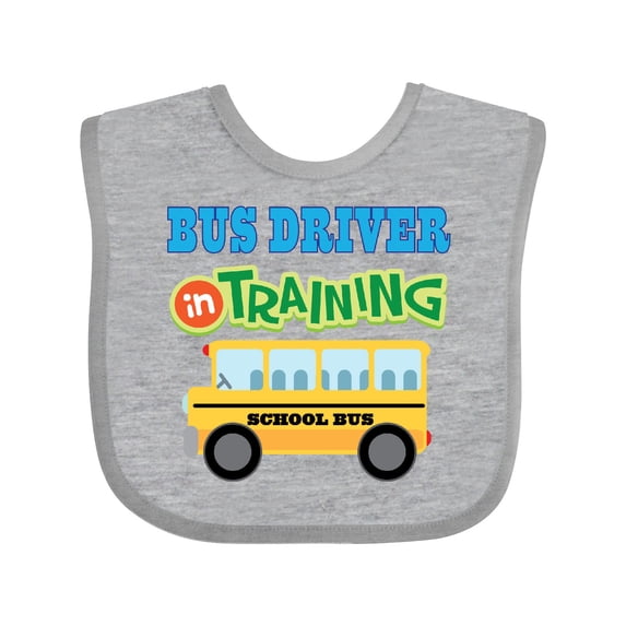 Inktastic Bus Driver in Training Boys or Girls Baby Bib