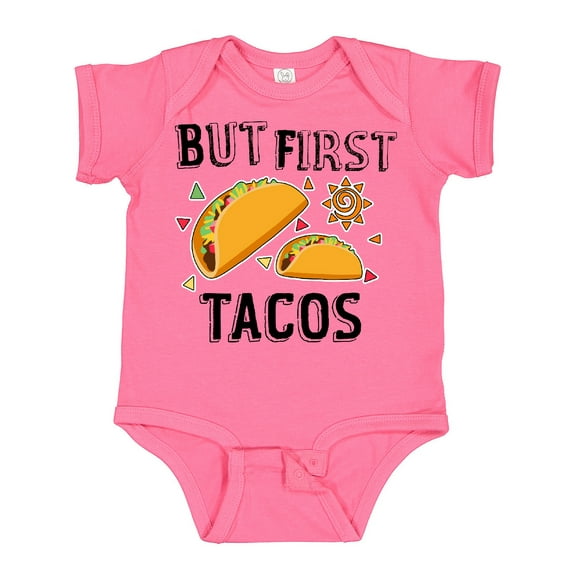 Inktastic But First Tacos Boys or Girls Baby Bodysuit