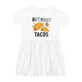 thumbnail image 1 of Inktastic But First Tacos Girls Toddler Dress, 1 of 5
