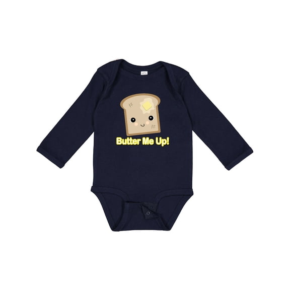 Inktastic Butter Me Up Toast Boys or Girls Long Sleeve Baby Bodysuit
