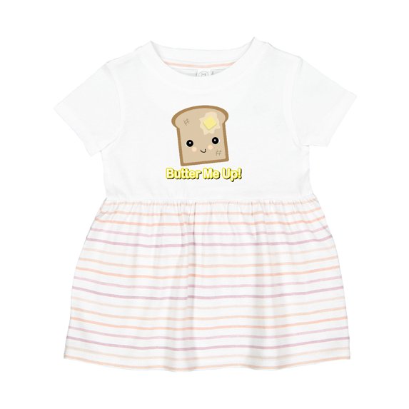 Inktastic Butter Me Up Toast Girls Baby Dress