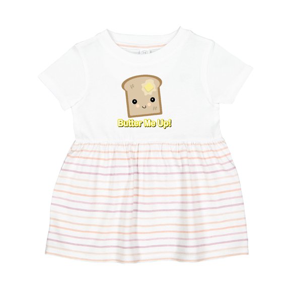 Inktastic Butter Me Up Toast Girls Baby Dress