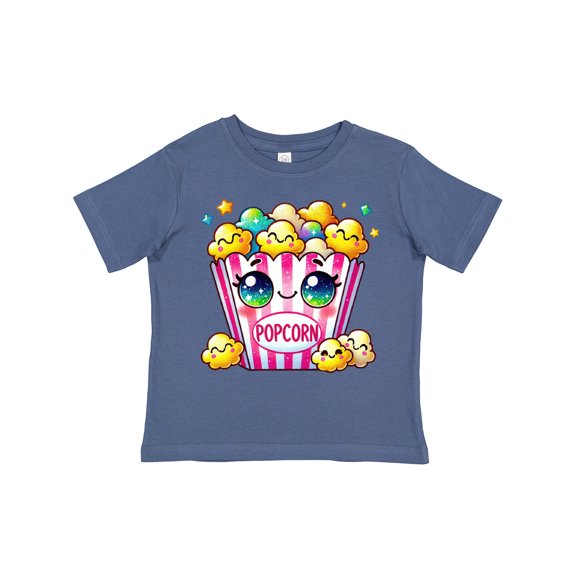 Inktastic Kawaii Buttered Popcorn Girls Toddler T-Shirt