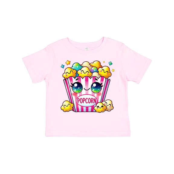 Inktastic Kawaii Buttered Popcorn Girls Toddler T-Shirt