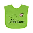 thumbnail image 1 of Inktastic Butterfly Alabama Boys or Girls Baby Bib, 1 of 4