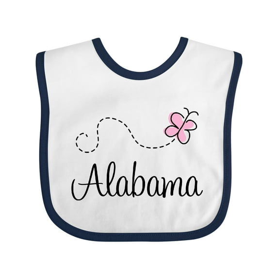 Inktastic Butterfly Alabama Boys or Girls Baby Bib