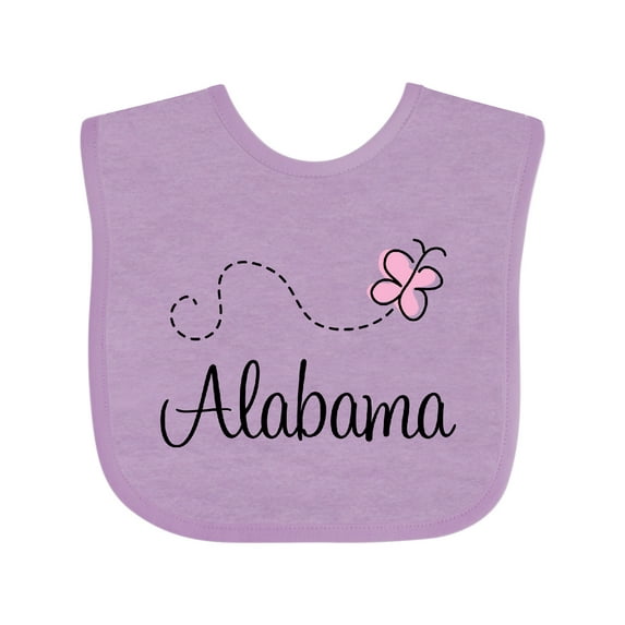 Inktastic Butterfly Alabama Boys or Girls Baby Bib