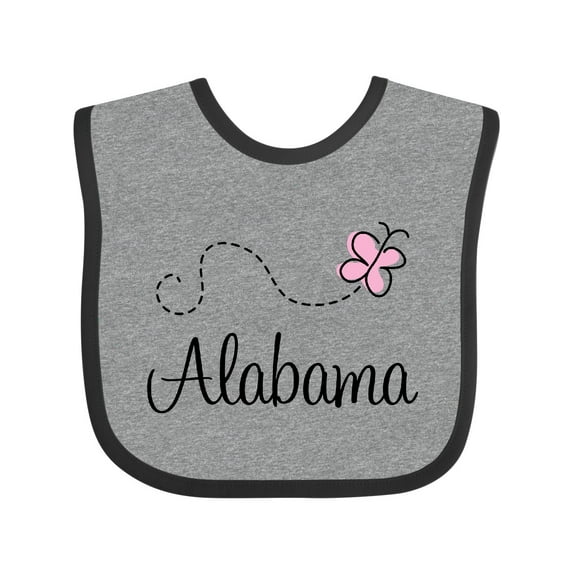 Inktastic Butterfly Alabama Boys or Girls Baby Bib