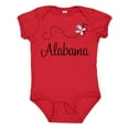 thumbnail image 1 of Inktastic Butterfly Alabama Boys or Girls Baby Bodysuit, 1 of 5