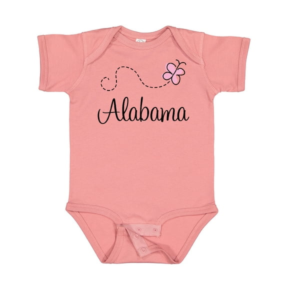 Inktastic Butterfly Alabama Boys or Girls Baby Bodysuit