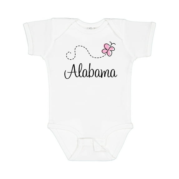 Inktastic Butterfly Alabama Boys or Girls Baby Bodysuit