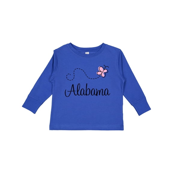 Inktastic Butterfly Alabama Boys or Girls Long Sleeve Toddler T-Shirt