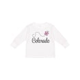 thumbnail image 1 of Inktastic Butterfly Colorado Girls Long Sleeve Toddler T-Shirt, 1 of 5
