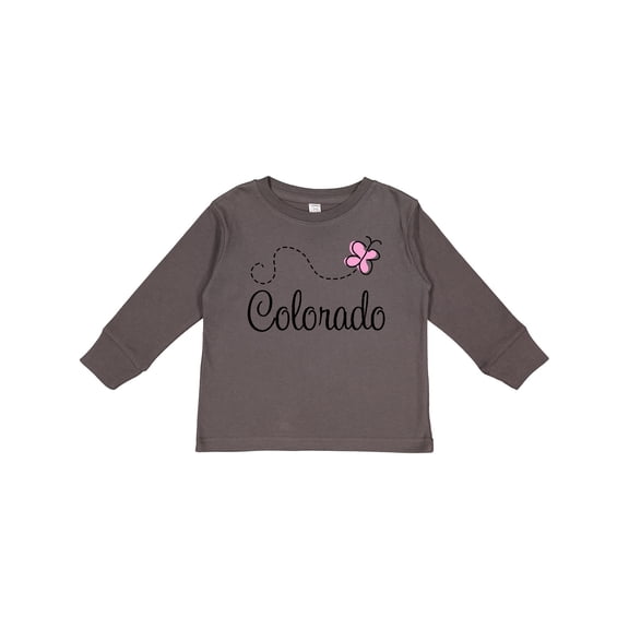 Inktastic Butterfly Colorado Girls Long Sleeve Toddler T-Shirt