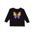 thumbnail image 1 of Inktastic Butterfly with Rainbow Wings Boys or Girls Long Sleeve Toddler T-Shirt, 1 of 5