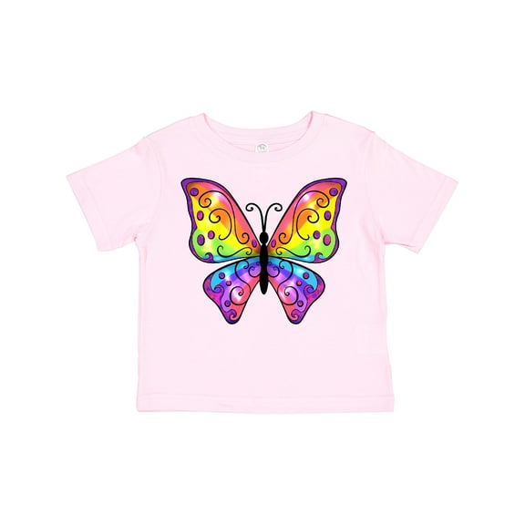 Inktastic Butterfly with Rainbow Wings Boys or Girls Toddler T-Shirt