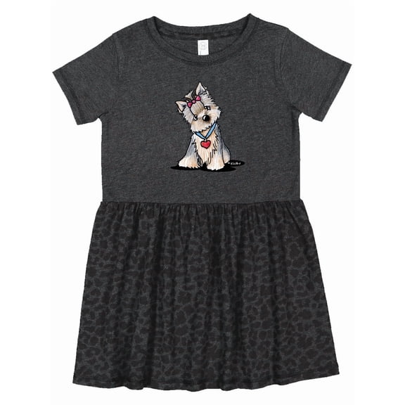 Inktastic Butternut Yorkie Girls Toddler Dress