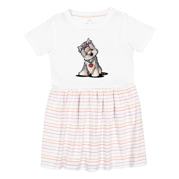 Inktastic Butternut Yorkie Girls Toddler Dress
