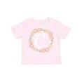 thumbnail image 1 of Inktastic C Monogram Alphabet Letter Rose Floral Wreath Girls Toddler T-Shirt, 1 of 5