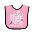 thumbnail image 1 of Inktastic CHD Awareness Month Boys or Girls Baby Bib, 1 of 4
