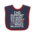 thumbnail image 1 of Inktastic CHD Awareness Month Boys or Girls Baby Bib, 1 of 4