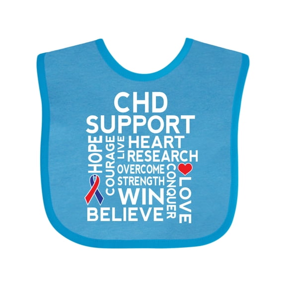 Inktastic CHD Awareness Month Boys or Girls Baby Bib