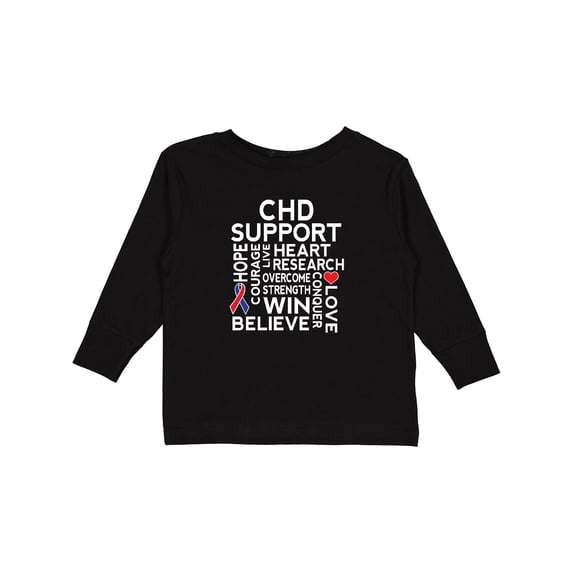Inktastic CHD Awareness Month Boys or Girls Long Sleeve Toddler T-Shirt