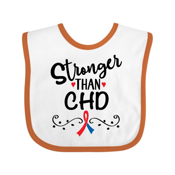 Inktastic Chd Awareness Month Ribbon Boys or Girls Baby Bib