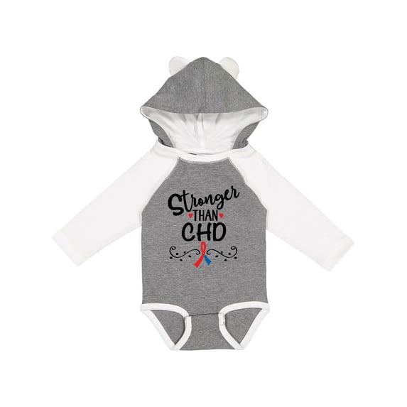 Inktastic Chd Awareness Month Ribbon Boys or Girls Long Sleeve Baby Bodysuit